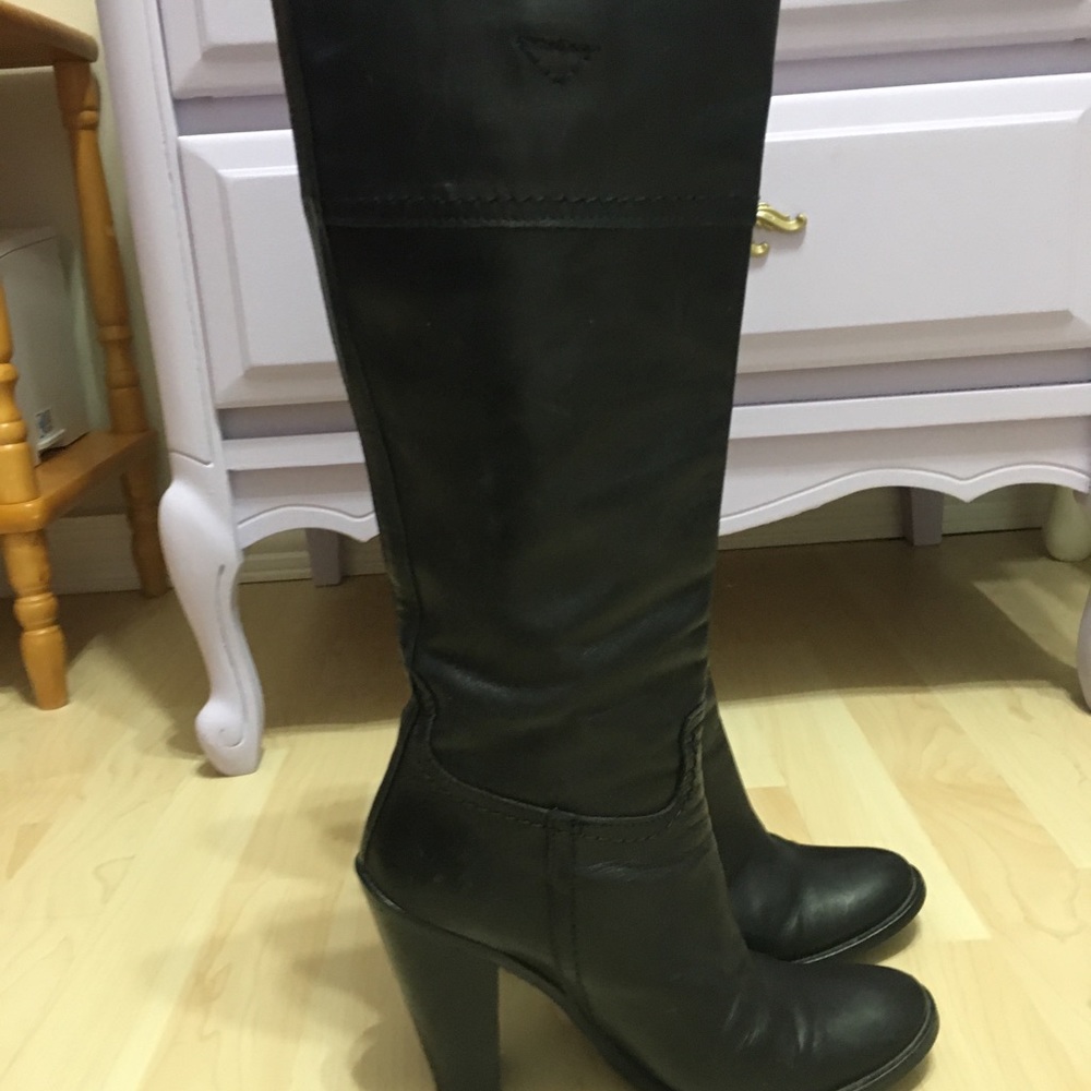 Black knee high boots